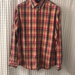 Banana Republic Plaid Button Down Dress Shirt
